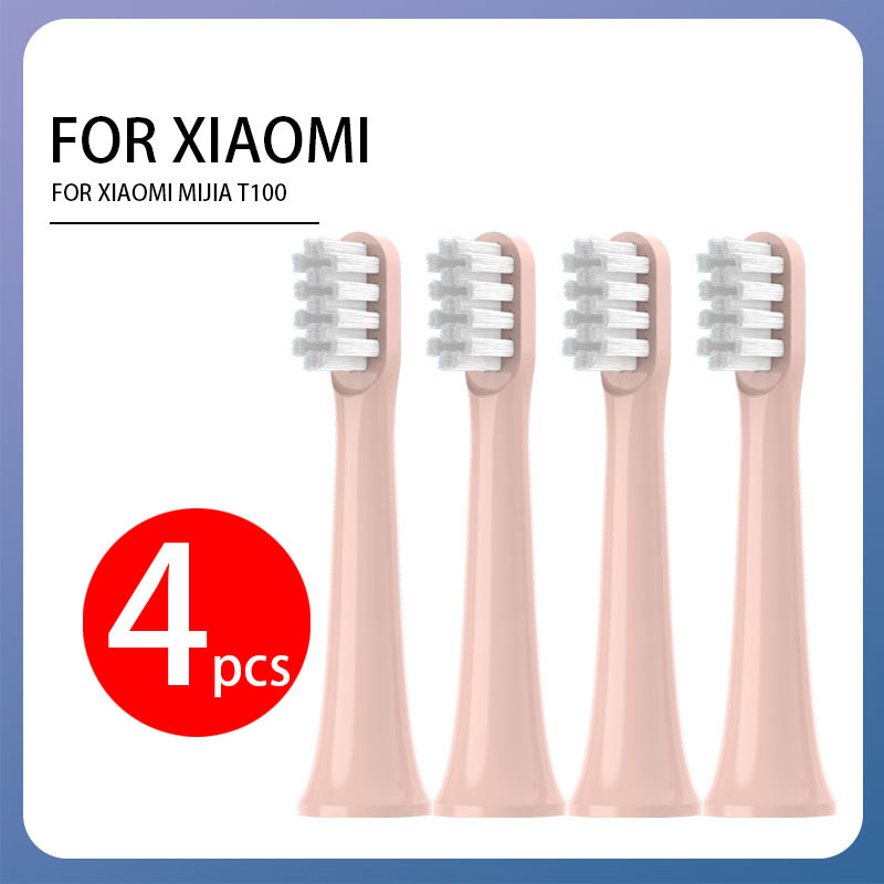 Vacuum Replacement Brush Heads For XIAOMI MIJIA T100 4PCS Sonic Electric Tooth Soft DuPont Bristle Caps Package Nozzles