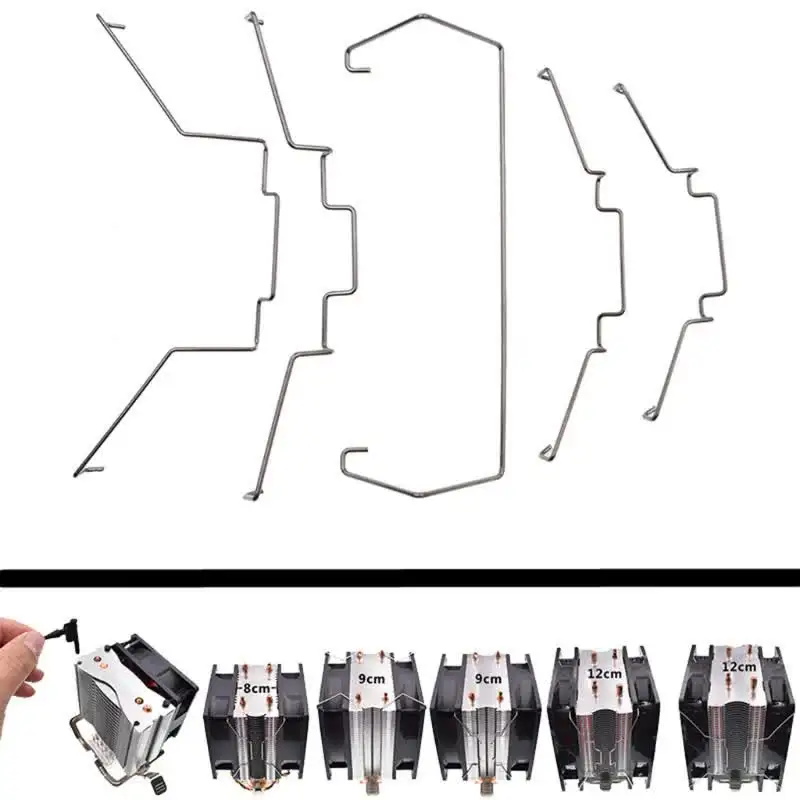 4 Ganci Per Ventola CPU 9cm In Acciaio Inox – Staffe Di Fissaggio Per Dissipatore Computer