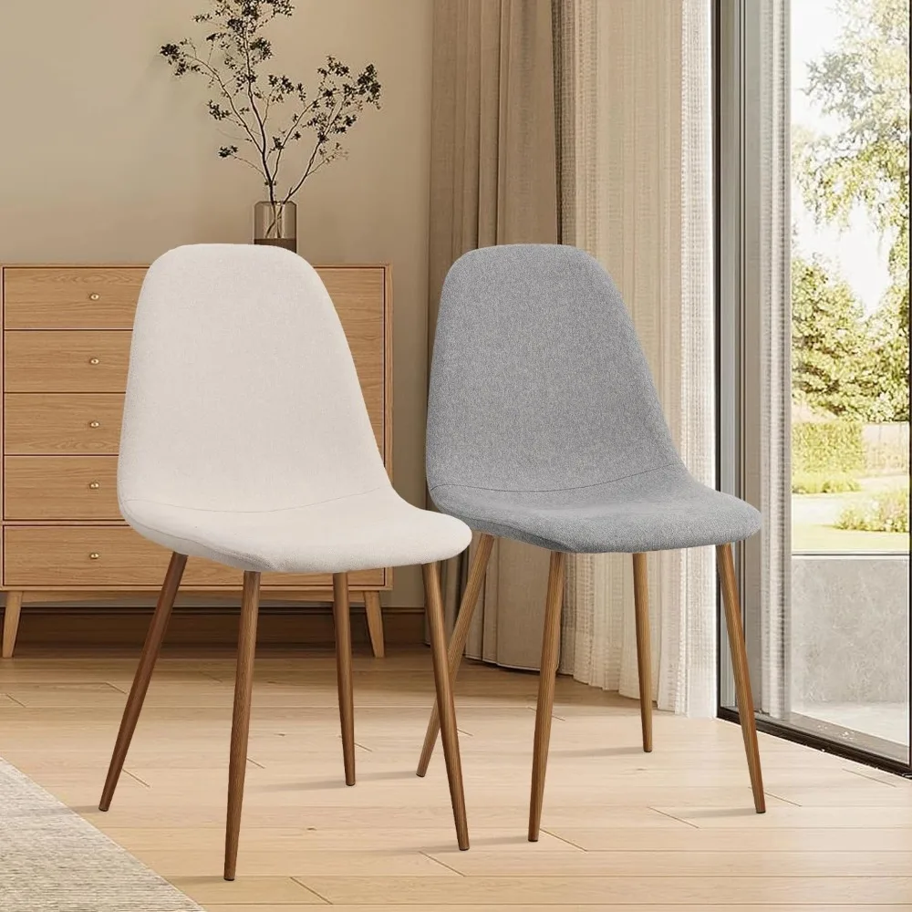 Dining Chairs Set of 4,Modern Upholstered Dining Room Chairs, Kitchen Chairs with Metal Legs, Comfortable Kitchen Chairs for Din 5