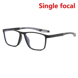 Enhanced Multifocal TR90 Anti - Blue Light Eyeglasses - +400 (Single - blackgray)