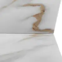 37 Inch Marble Bathroom Vanity Top with Undermount Sink & 4 Backsplash - Pre-Drilled Single Hole Faucet Space 1