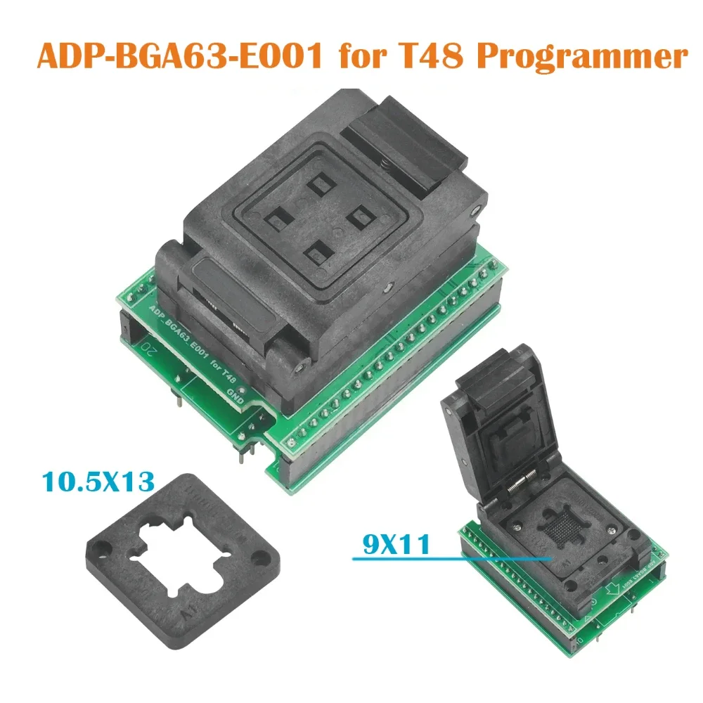 T48 프로그래머 어댑터 NAND EMMC MCU ISP 플래시 특수 어댑터, D42 F48 S44 ISP BGA48 BGA63 BGA64 BGA153 BGA169