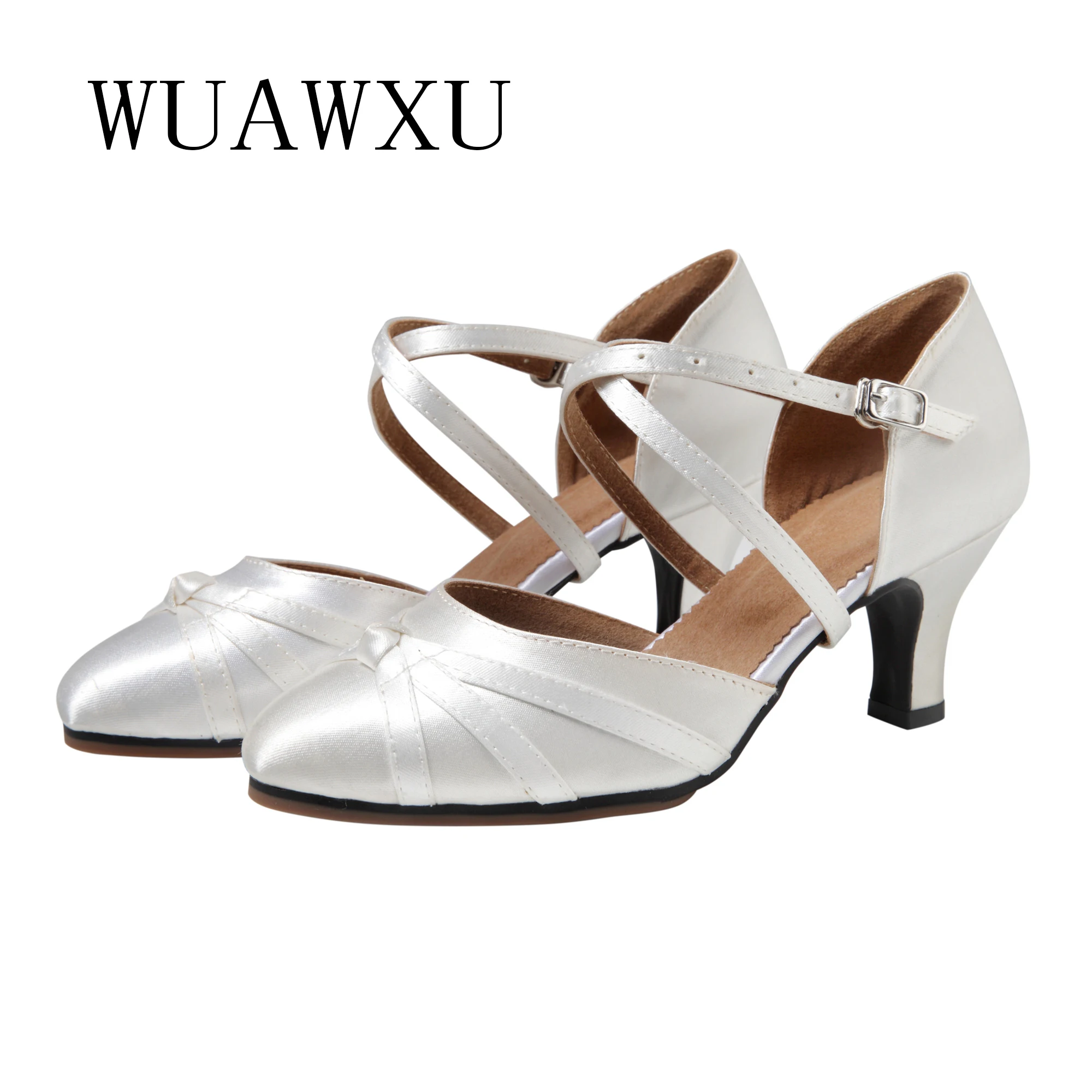 NATASHA 2023 New Adult Square Dance Shoes Women's Soft Sole Latin Dance Shoes Medium Low Heel Modern Social Dance Shoes Summer