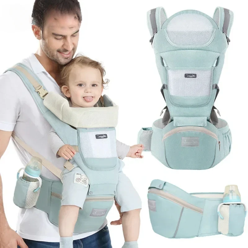 New Adjustable Ergonomic Baby Carrier Four Seasons Universal Baby Waist Stool Strap Facing Ergonomic Kangaroo Wrap Kit