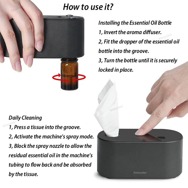 KINSCOTER Premium Portable Waterless Aroma Diffuser Compact Essential Oil Nebulizer Ideal Scent Machine for Gifting 6