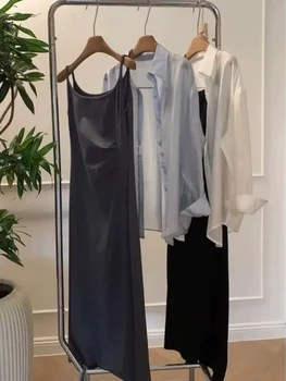 Summer New plus Size Sleeveless U-Neck Gown Dress High Waist Straight Cut Commute Style for All Seasons And Occasions