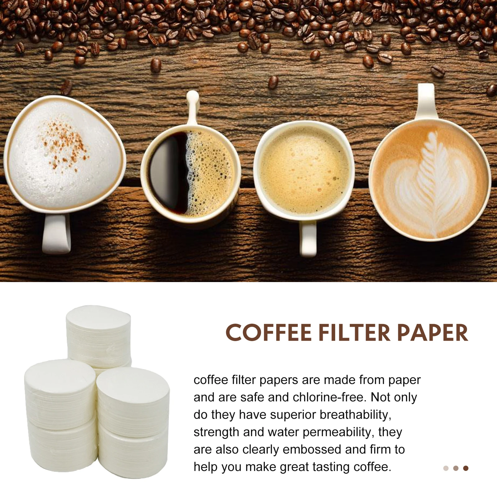 Papel de filtro de café de 64mm-Papel de filtro de café de 350 piezas  Aeropress compatible 64mm - Aliexpress