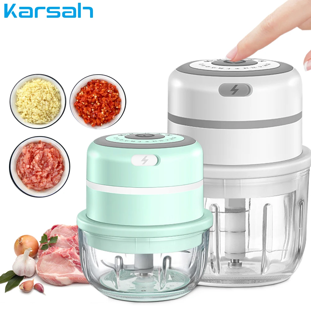 Mini Electric Meat Grinder Garlic Vegetable Chili Masher Usb Charging