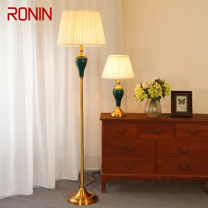 

RONIN Modern Ceramic Floor Lamp Creative American Simple Standing Lights LED Decor For Home Living Room Bedroom Study