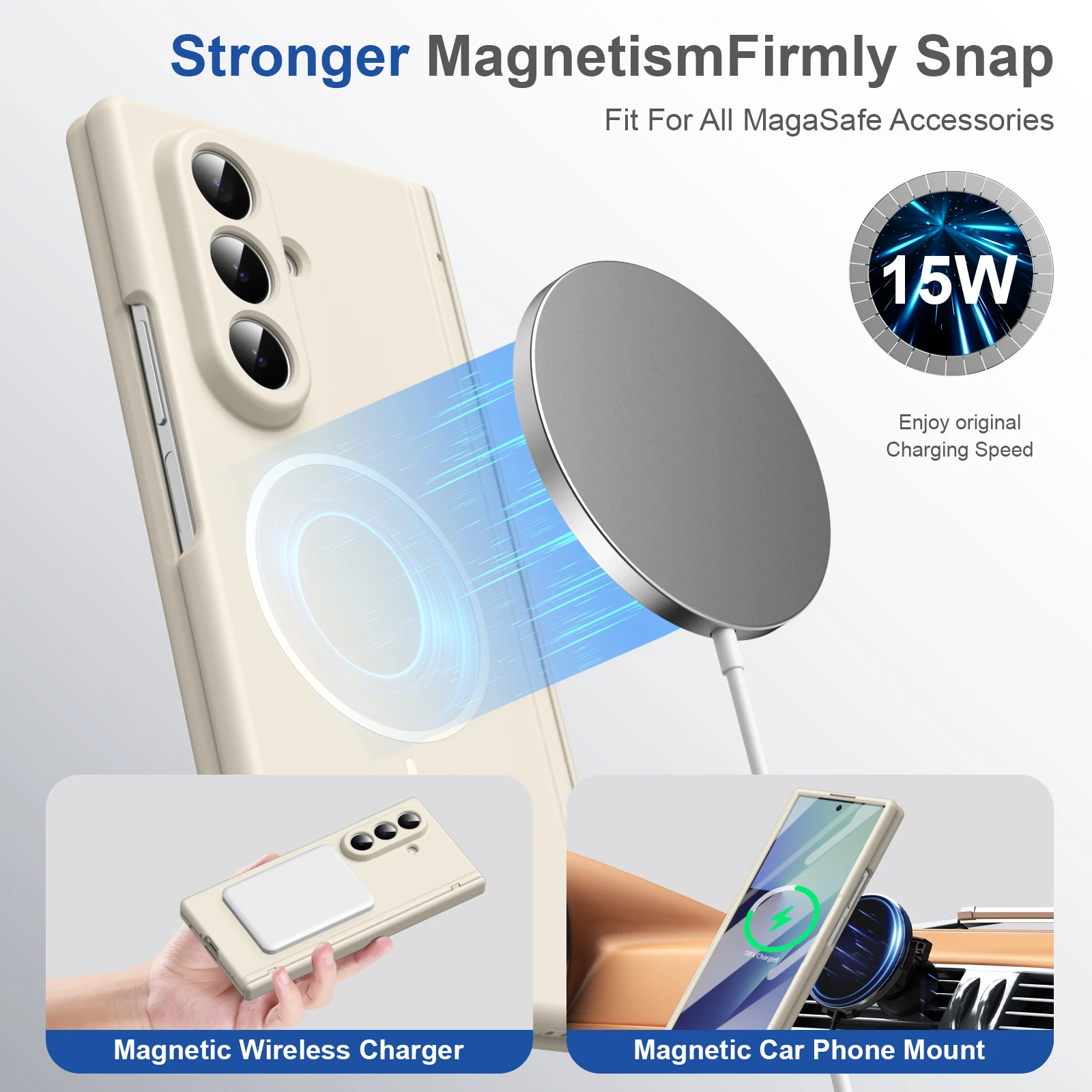 360° Foldable Magnetic Glass Protective Phone Case
