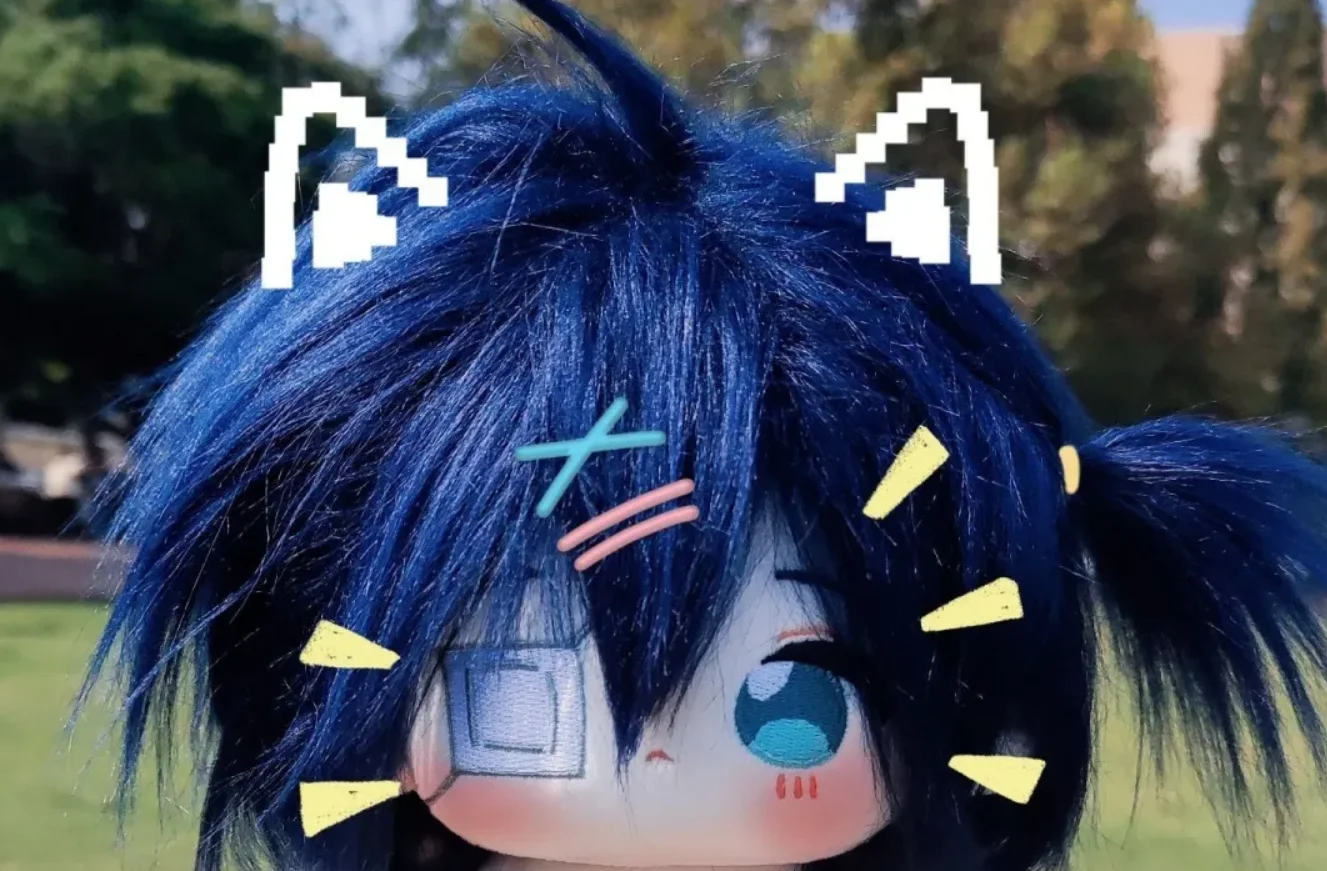 

Подушка из хлопка для косплея с искусственными волосами, 20 см