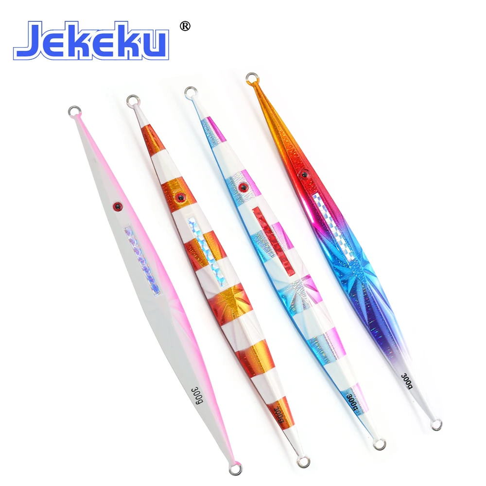 

JEKEKU NEW 5pc 100g 150g 200g 250g 300g 350g Slow Sinking Metal Jigging Shore Casting Fishing Lure Saltwater Ephemera Pesca Jig