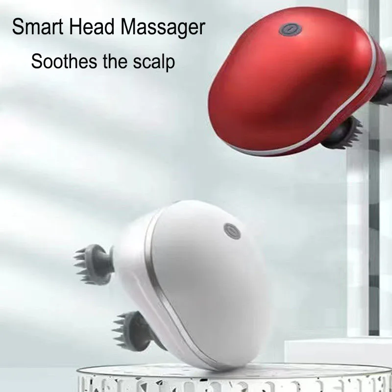 

Умный Электрический массажер для головы, средство для ухода за шеей и плечами, уход за волосами с красным светом, водонепроницаемый беспроводной массажер для кожи головы IPX7