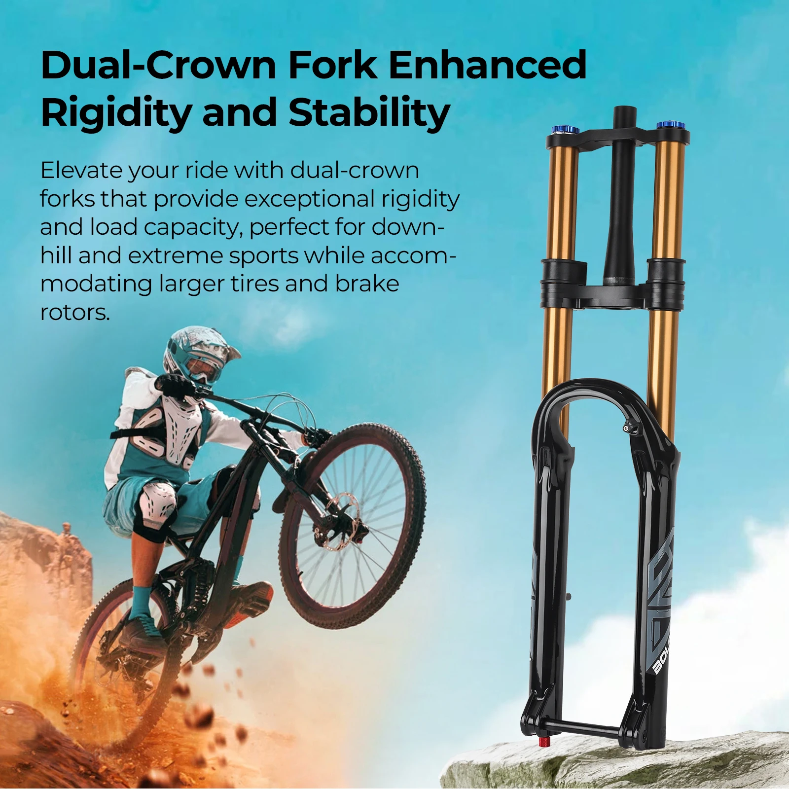 Fourche avant pneumatique BOLANY VTT - CIKONIELF - FKA002 - Réglage du