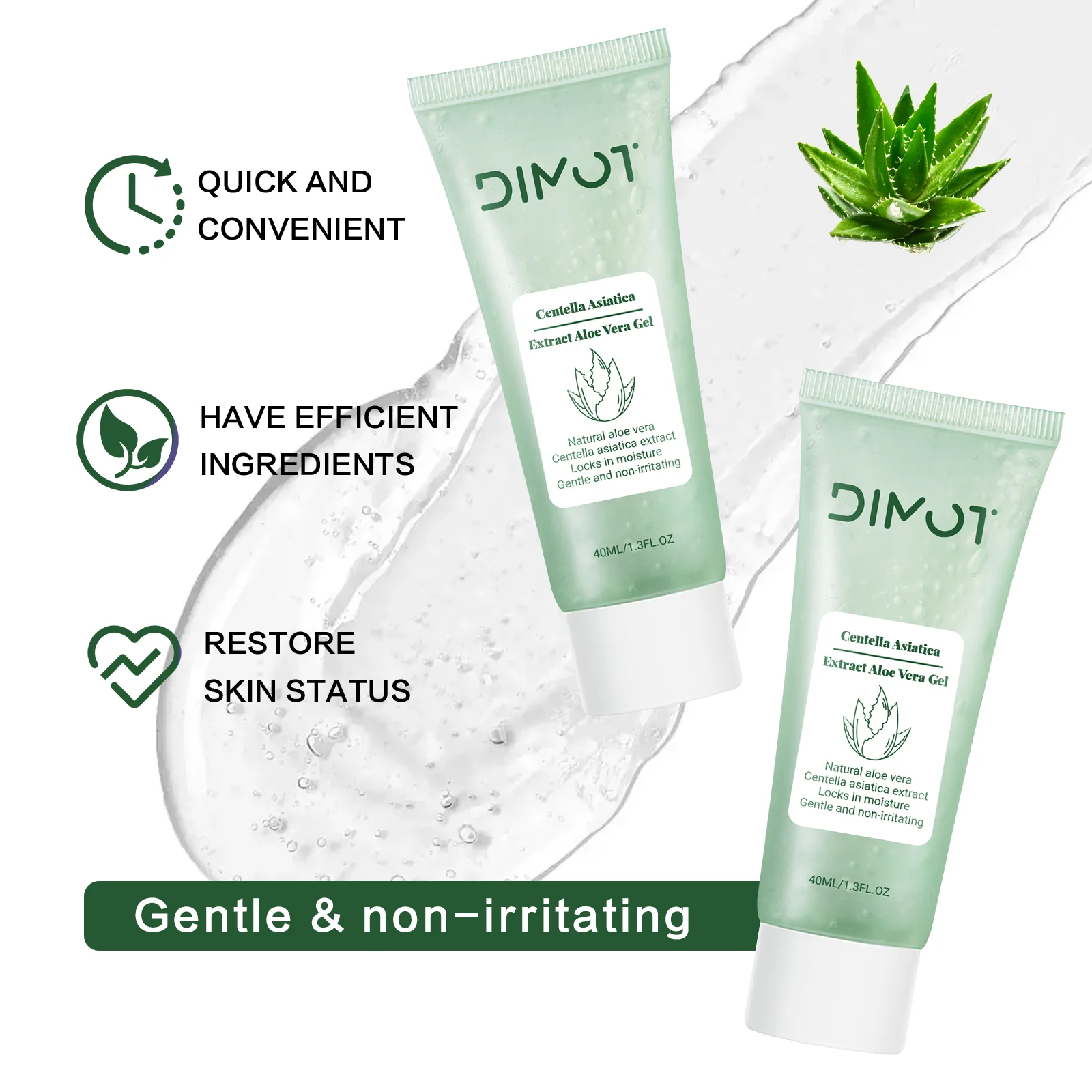 جل DIMOT Aloe Vera لمرطب الوجه مناسب لتهدئة البشرة...