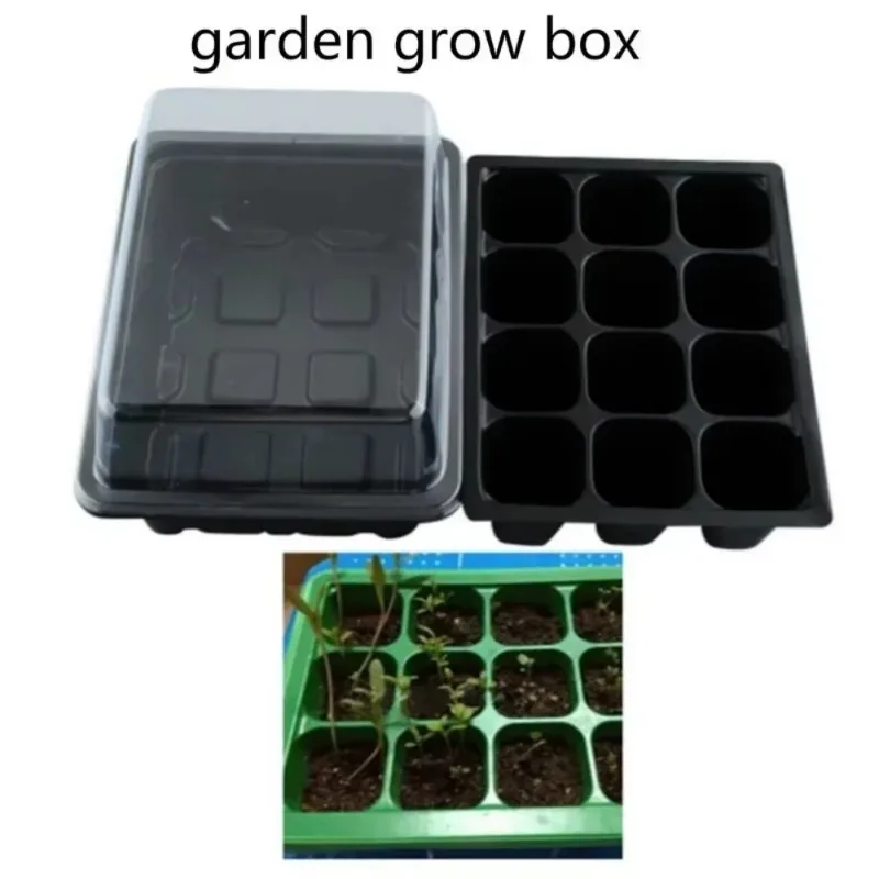 12 Holes Seedling Trays Seed Starter Tray Plastic Nursery Pots With Breathable Hole Planting Seed Growing Starting Seedling Tray