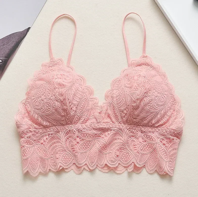 

Tops Seamless Brassiere Female Deep Lingerie Up Girls Bralette Bra Underwear Women Lace Padded Crop Push Sexy