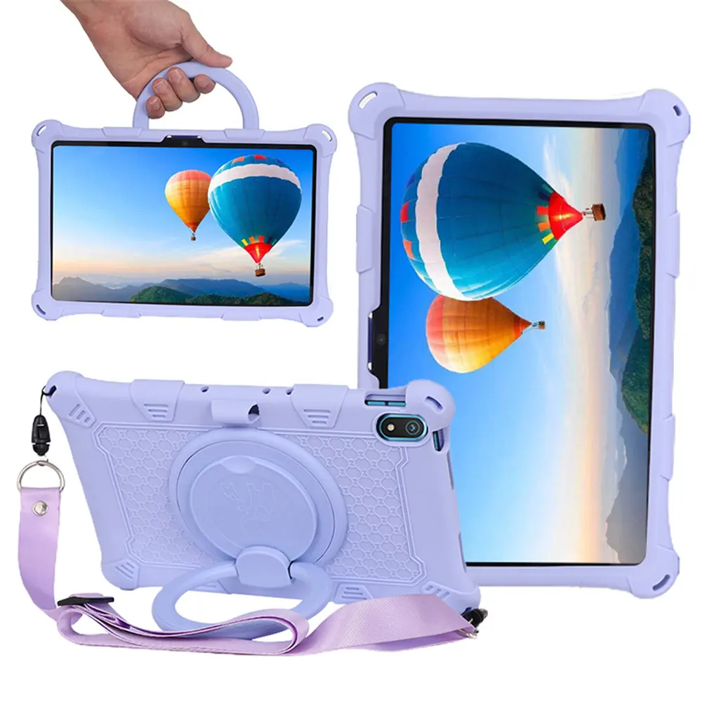 360° Rotating Soft Silicone Kids Safe Tablet Case with Full Body Protection and Stand