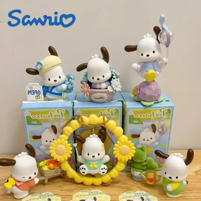 Pochacco Flowers And Young Pochacco Small Garden Series Blind Box Series Fashion Play Regali Decorativi Fatti A Mano