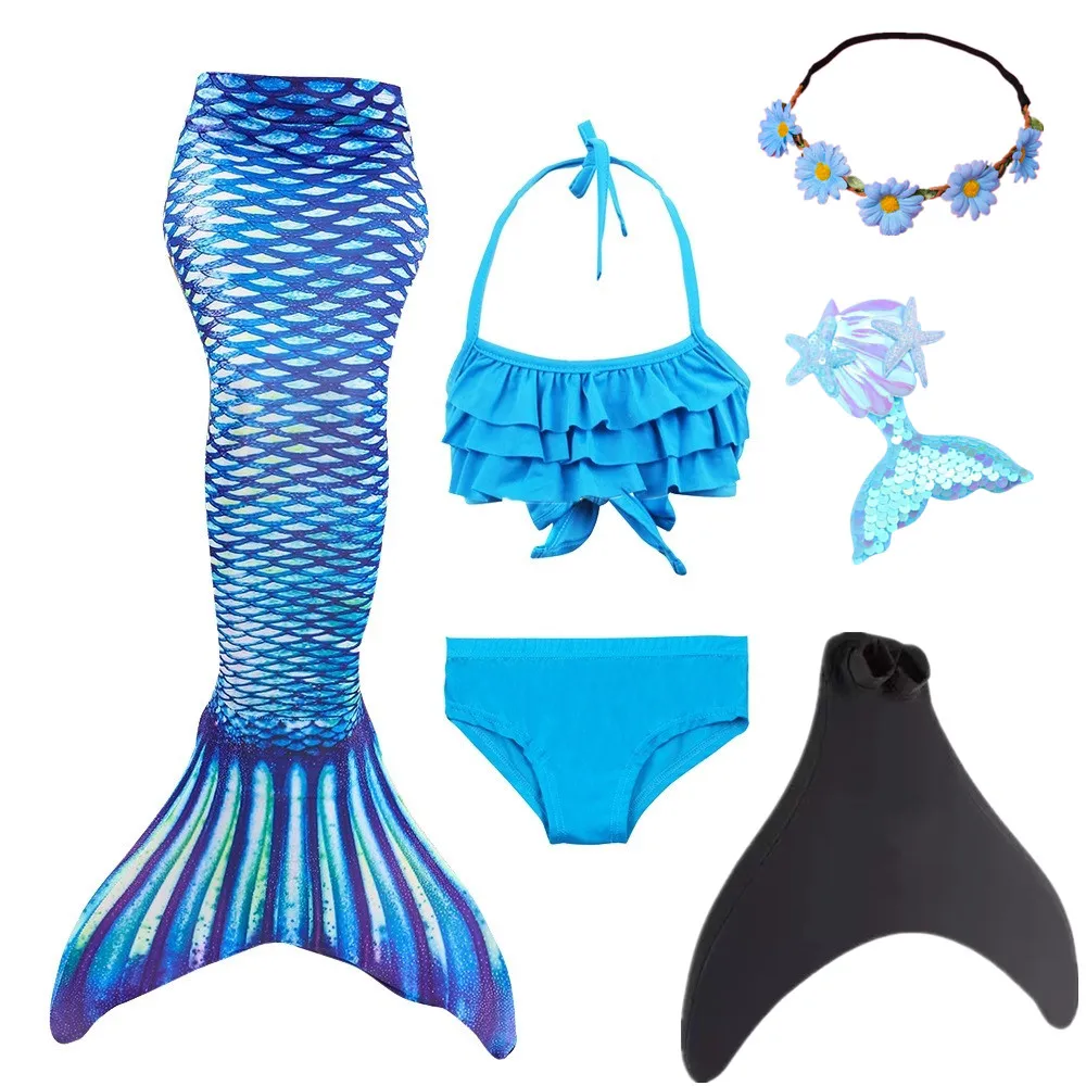 Summer kids Swimming Mermaid Tail Mermaid Costume Cosplay Children Princess Party Fantasy Swimsuit Can Add Monofin Fin Xmas cosplay costume mermaid costume