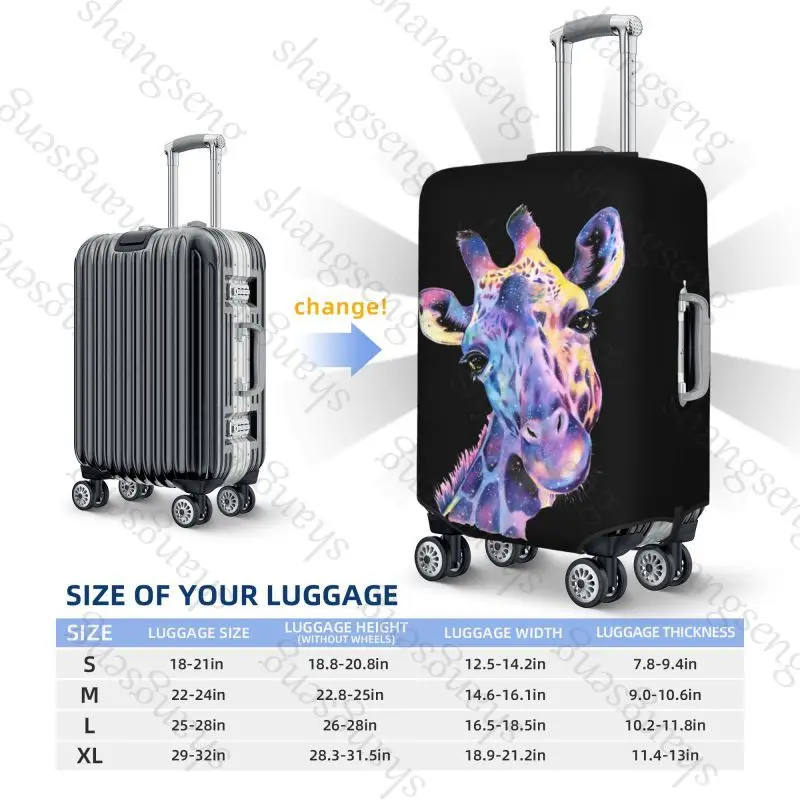 Giraffe funny cartoon Thicken Luggage Cover Elasticity Trolley dust cover Suitcase Protection Cover Suitcase Case Accessories 3