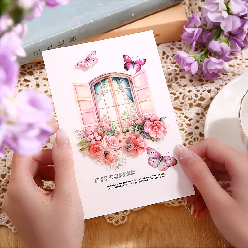 Decorative Stickers 20 pcs my Secret Garden Stickers aesthetic PET Sticker book Decorative Diary Album Scrapbooking supplies material