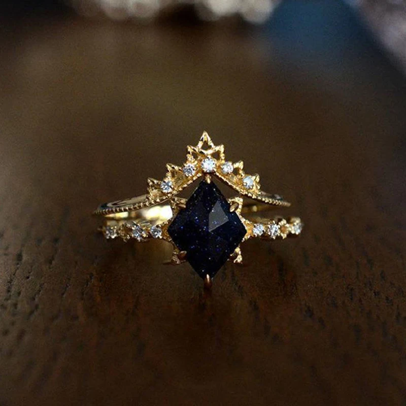 Adjustable Starry Night Ring Set