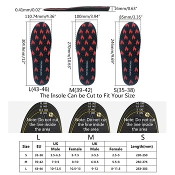 Heated Shoe Insoles Adjustable Temperature Wireless Foot Warmer Cold Weather Shoe Inserts for Hunting Hiking Camping 5