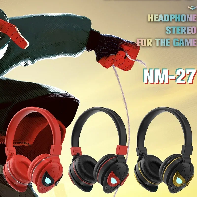 Spider-Man branded wireless headphones featuring active noise cancellation.