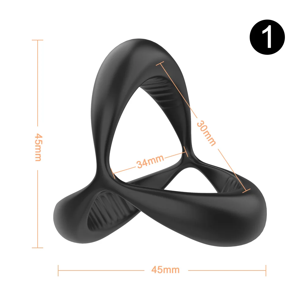 New Silicone Cock Ring Penis Ring Delay Ejaculation Scrotal Binding Ball Stretcher Dick Erection Ring For Men Time Delay Sex Toy