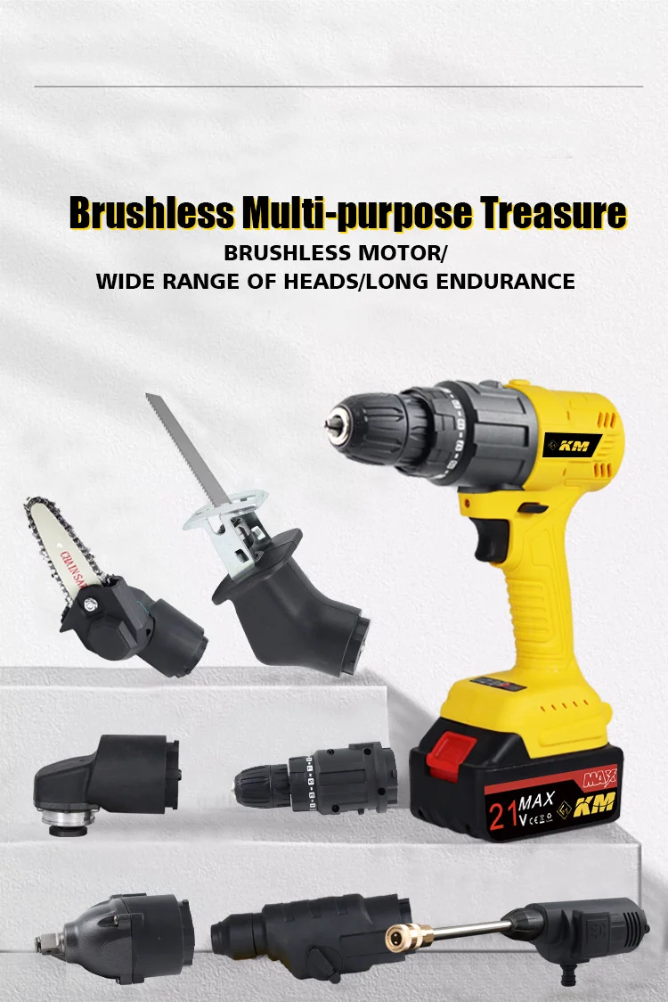 KM Vde Household 7-in One Cordless Power Tools Hand Tool Sets