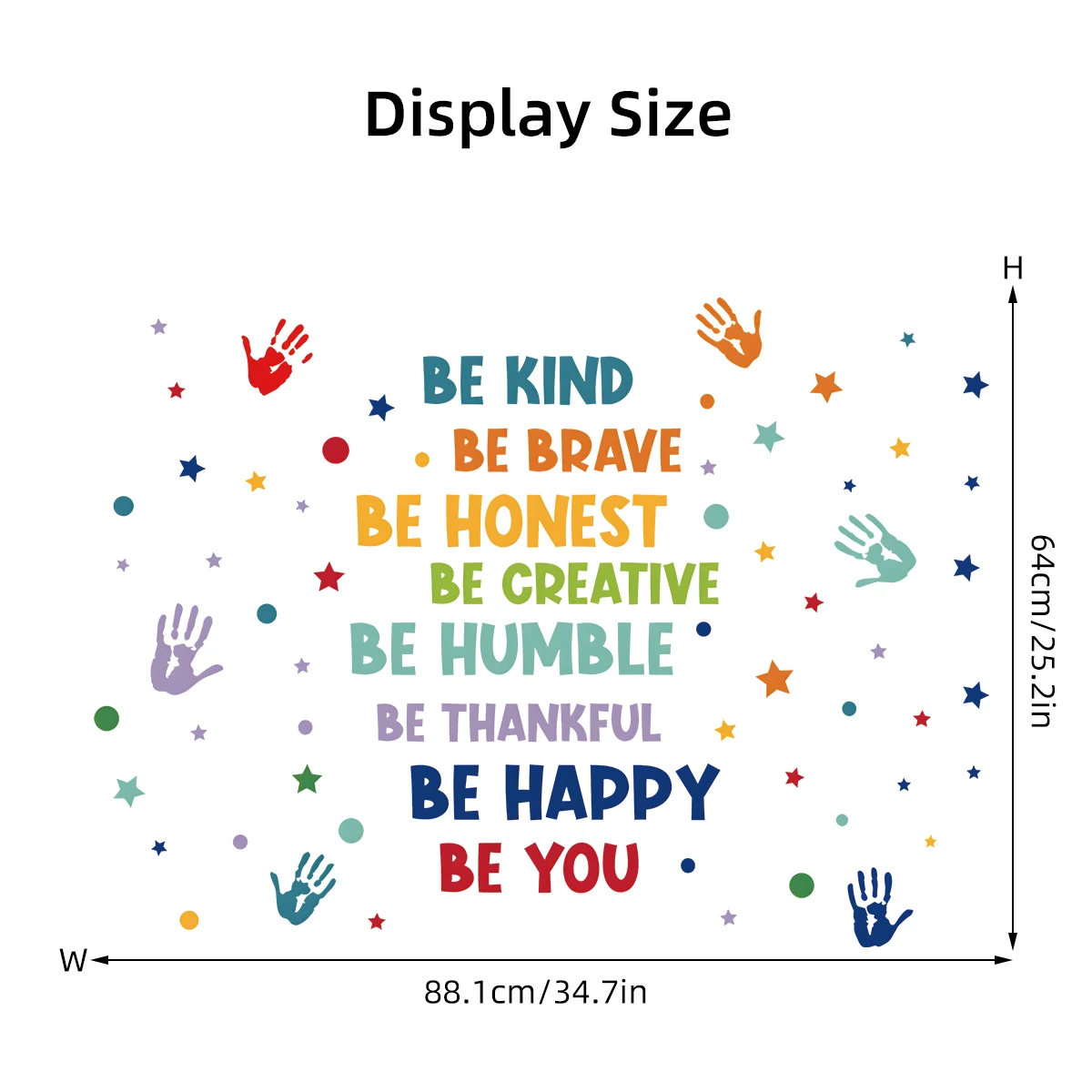 Wall Stickers 1Pc Colorful Wall Stickers Children Room Decor Baby Kids Room Wall Decoration Art for Bedroom Living Nursery Decals