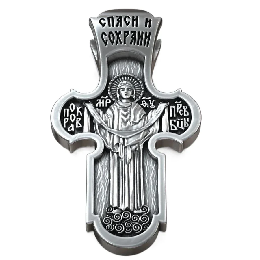 18g Eastern Christian Orthodox Cross With Jesus Christ And Saints Gold Pendant  Customized 925 Solid Sterling Silver