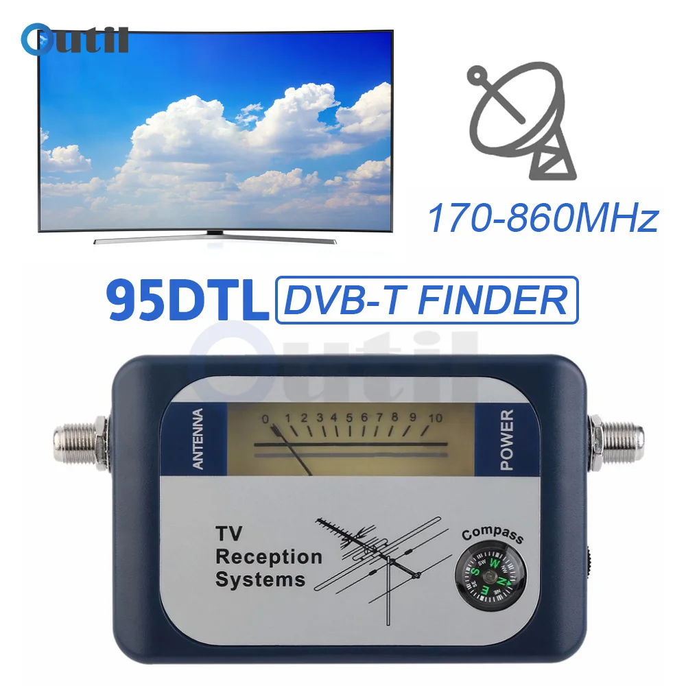 Dvbt Tv Digital Aerial Terrestrial Signal Meter 170860mhz Antenna