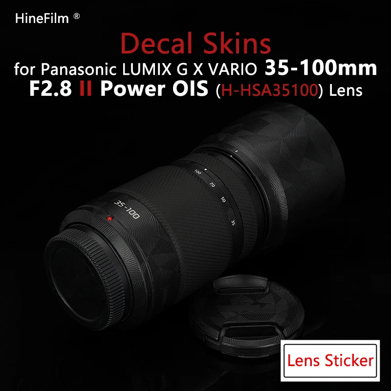 35100 Lens Premium Decal Skin Per Panasonic Lumix G 35-100 F2.8 Ii Power Ois Protector Cover Sticker H-Hsa35100 Court Wraps