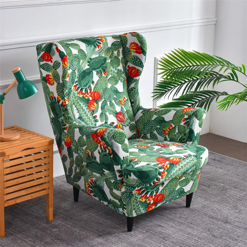 Floral Wing Chair Cover 62 Chair And Sofa Covers