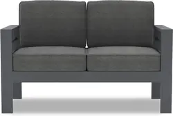 Loveseat Aluminum Outdoor Patio Loveseat, All-Weather Resistant Outdoor Conversation Set, Seater Sofa Chair with Cushions