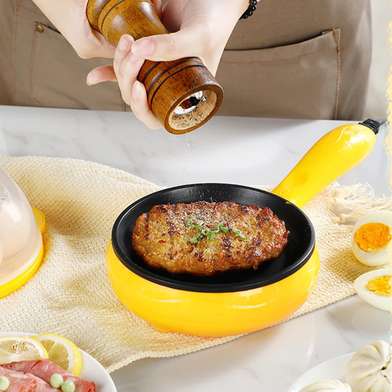Multifunctional 2 in 1 Egg Cooker Non Stick Egg Frying Pan Boiler Automatic Off Boiler Machine for Home Dormitory