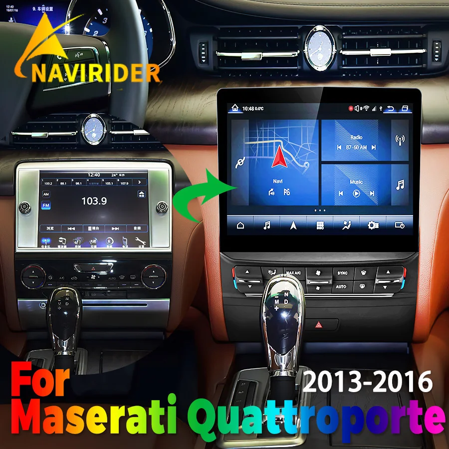 

Car Android 12 Radio GPS Navigation Stereo 10.26'' Blu-Ray Screen For Maserati Quattroporte 2013-2016 CarPlay Multimedia Player
