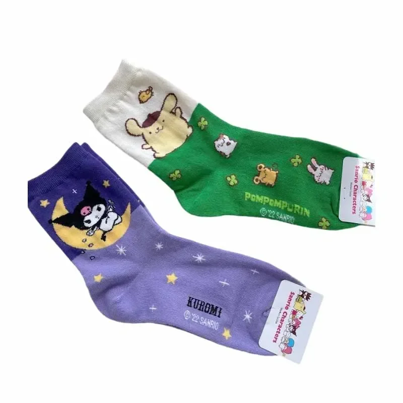 Sanrioed Kawaii аниме мультфильм носки серии хлопок средней длины Носки Yugui собака Kulomi Piled Socks