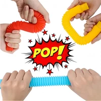 10-30PCS Colorful Telescopic Tubes Fidget Toys Plastic Sensory Pop Tubes Stress Relief Toys Adults Decompression Kids Toys Gifts 3