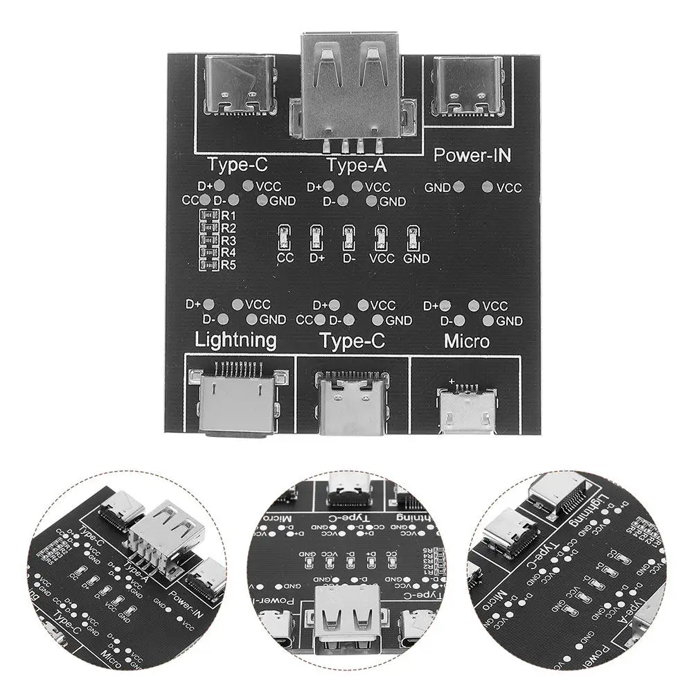 2Pcs 데이터 라인 테스트 보드 USB 케이블 테스터 도구 데이터 케이블용 빠른 감지 USB 테스터 다목적 호환성 정밀도