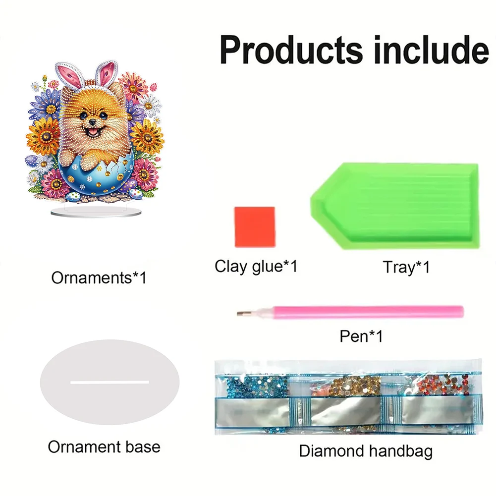 Diamond Painting Desktop Decors Acrylic Special Shape Coral Pearl 5D DIY Diamond Art Tabletop Decorations for Home Office Decor 6