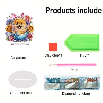 Diamond Painting Desktop Decors Acrylic Special Shape Coral Pearl 5D DIY Diamond Art Tabletop Decorations for Home Office Decor 6