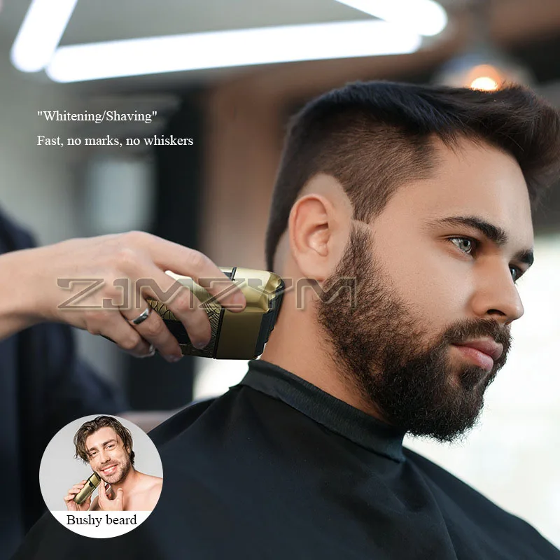 트리플 블레이드 전기 면도기, 전문 금속 헤어 클리퍼, 헤어 트리머, 전기 면도기 세트, USB 충전식 디지털 면도기