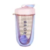 600ML Shaker Bottle with Plastic Whisk Ball BPA Free Plastic Protein Shakes Leakproof for Powder Workout Gym Sport 6