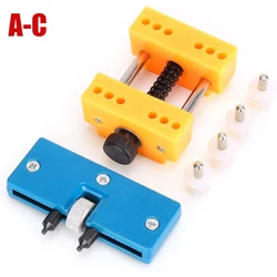 Adjustable Watch Case and Bezel Remover Tool Set with Holder (A - C)