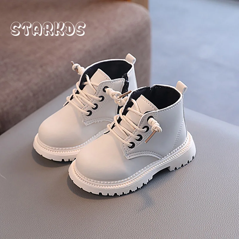 Baby Kids Autunno Stivaletti Ragazzi Classic Camel Faux Nabuk Stivaletti All'Aperto Toddler Girls Casual Flat Lace Up Botas