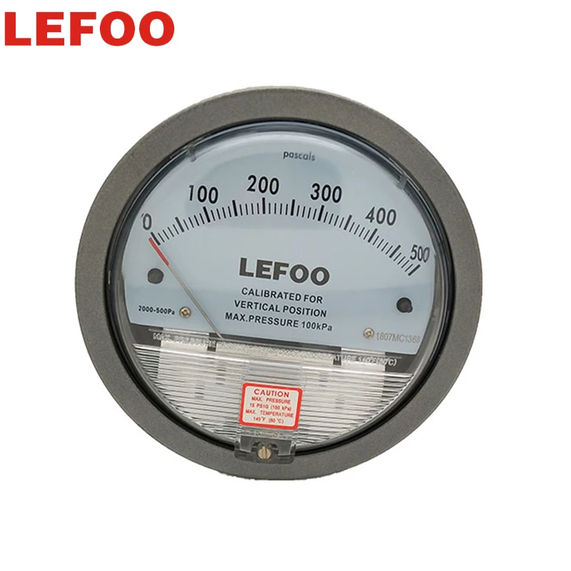 Lefoo Differential Pressure Gauge 030 Pa Multi Measuring Range Mechanical Differential Pressure