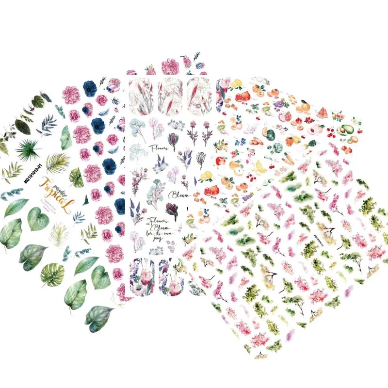 

Fashion 3d Japanese Style Nail Stickers Flowers Back Glue Adhesive Nail Decals Nail Art Nail Decor Manicure Women Girls Gifts